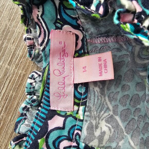 Lilly Pulitzer Blue Sundress with Flutter Cap Sleeves - Picture 5 of 7